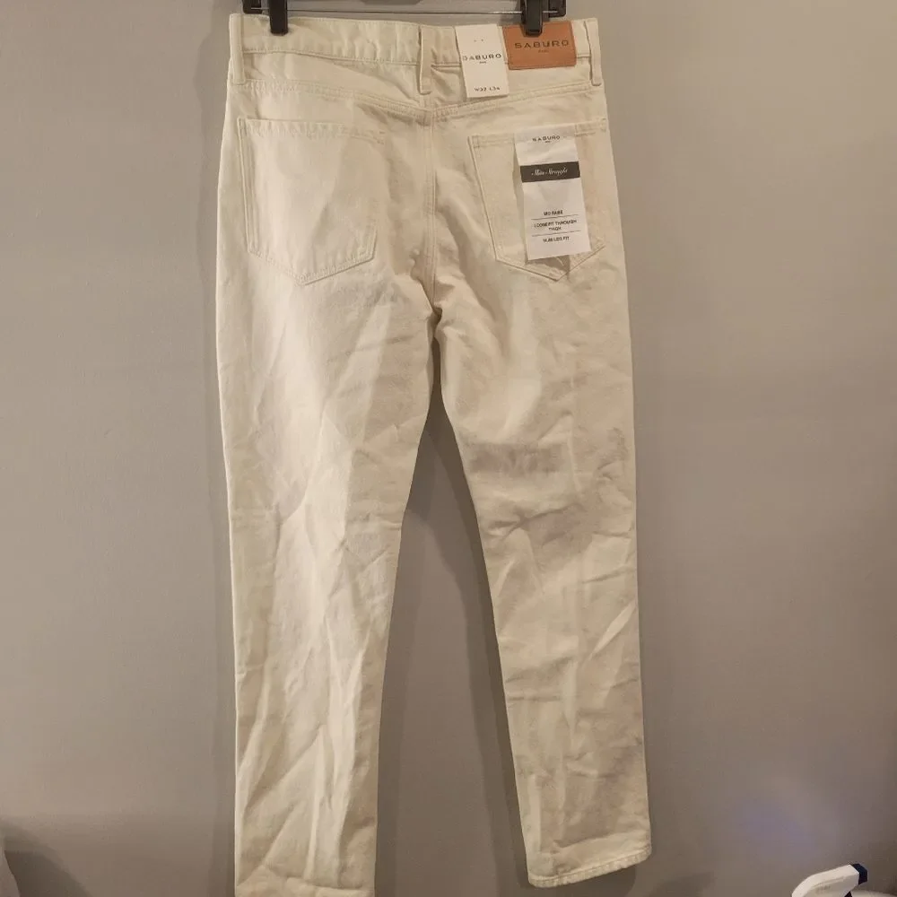 Saburo Jeans Men Slim Fit Straight Size W32 L34